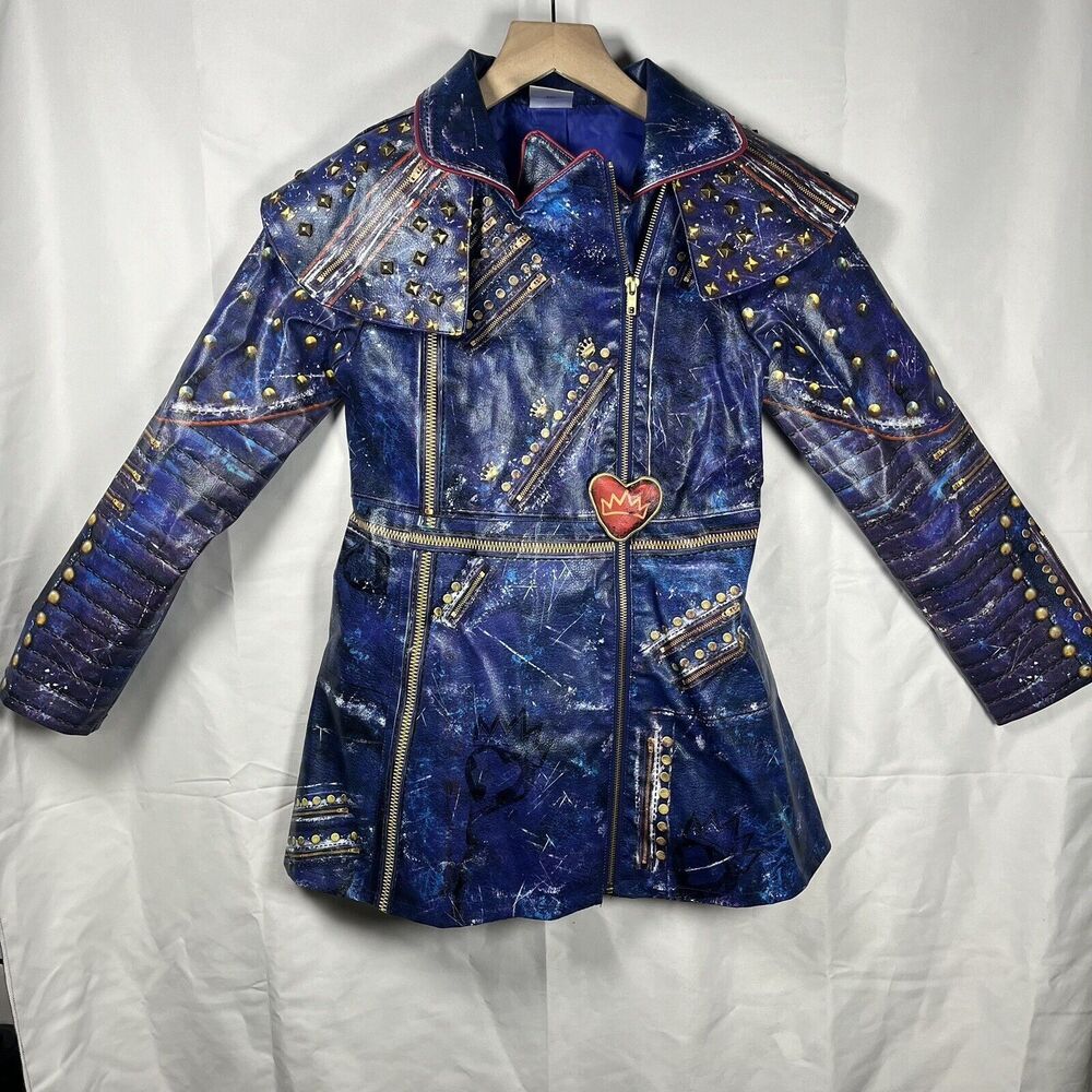 Disney Store Descendants 2 EVIE Deluxe Faux Leather Costume Coat Jacket Sz 9/10
